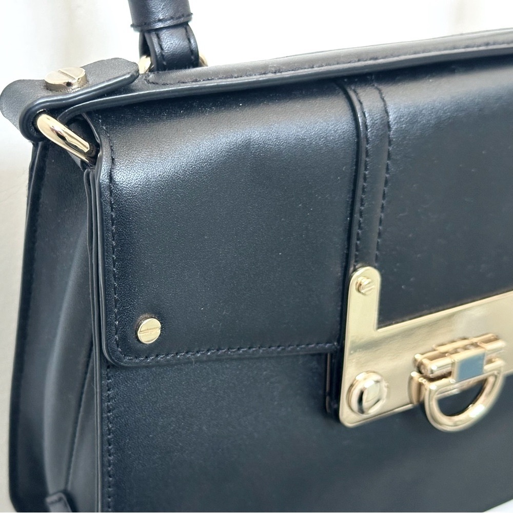 Milly ‘Bryant’ Leather Crossbody Bag in Black with Silver Hardware - Picture 9 of 16